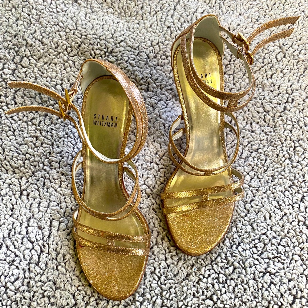 Stuart Weitzman glitter heels
